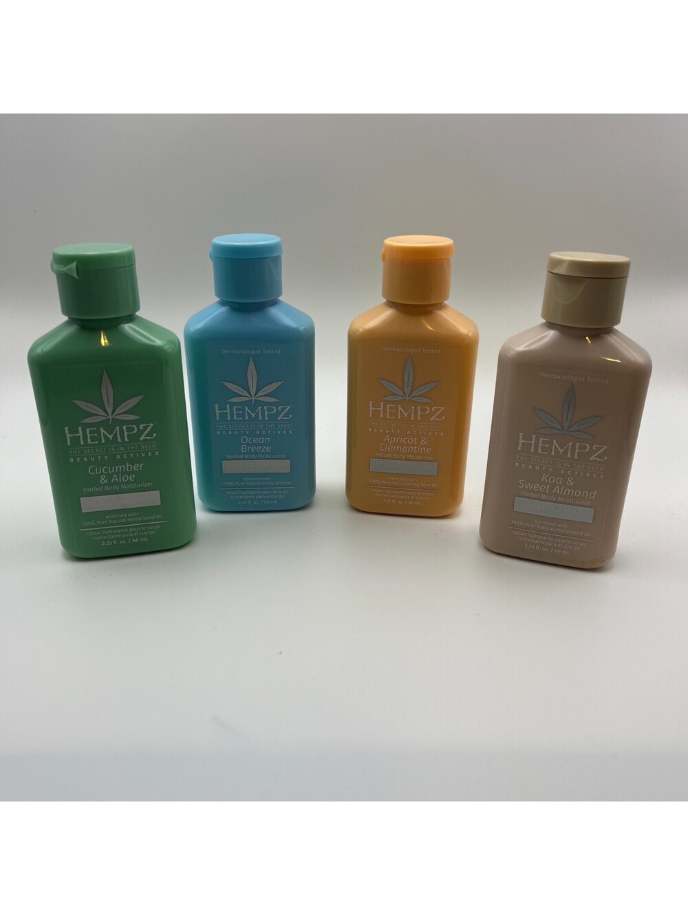 Hempz Mini Body Moisturizer Lotion Lot of 4 2.25 oz Assorted Scents